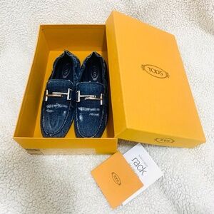 Tods Double T Denim Loafers - NWT 5.5